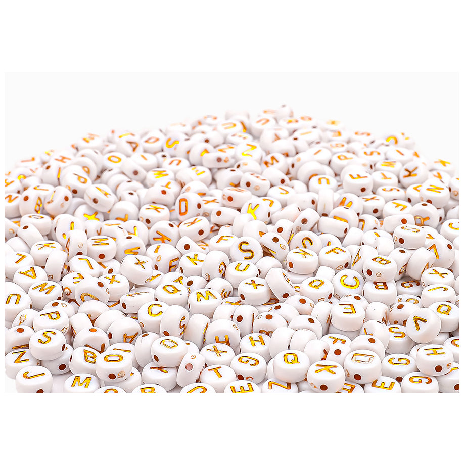 Acrylic Alphabet Letter Beads 4x7 mm for Friendship Bracelets Jewelry Making and DIY Crafts