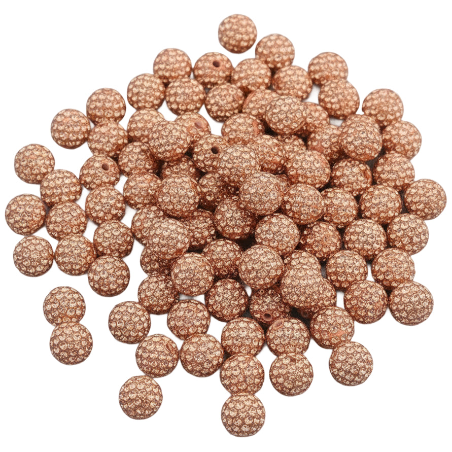 Sparkle Rhinestone Clay Beads Round Disco Spacer Beads for Jewelry Making, Bracelets, Earrings and DIY Craft Projects