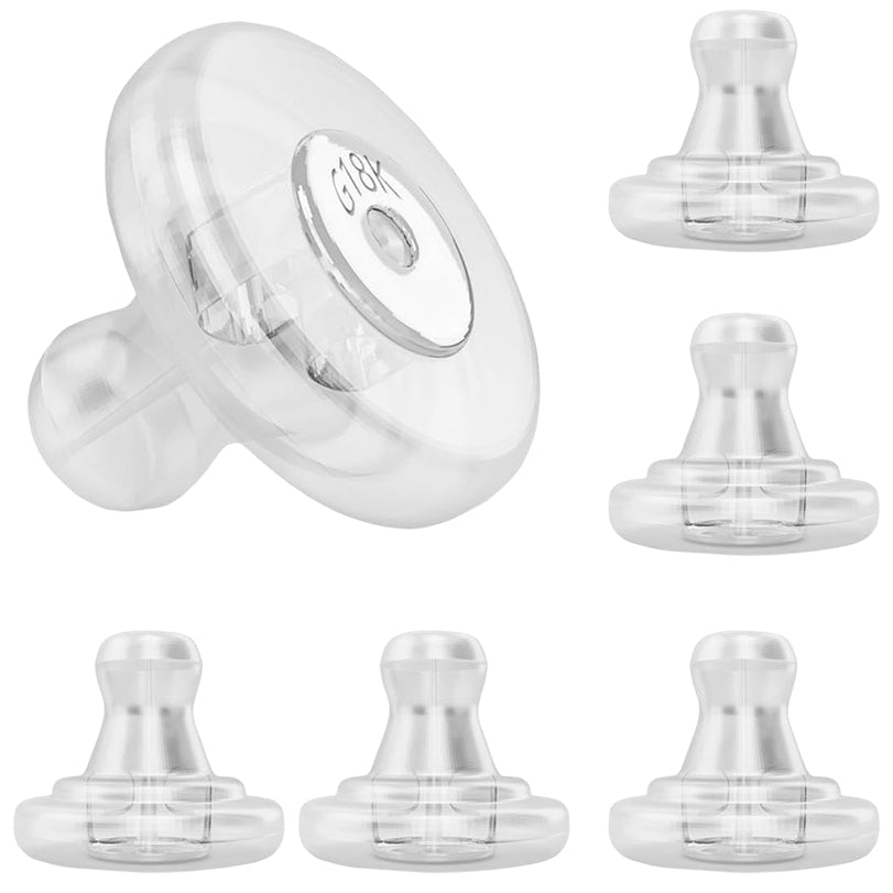 Secure Silicone Earring Backs Replacement Locking Earring Stoppers for Studs Sensitive Droopy Ears Adults