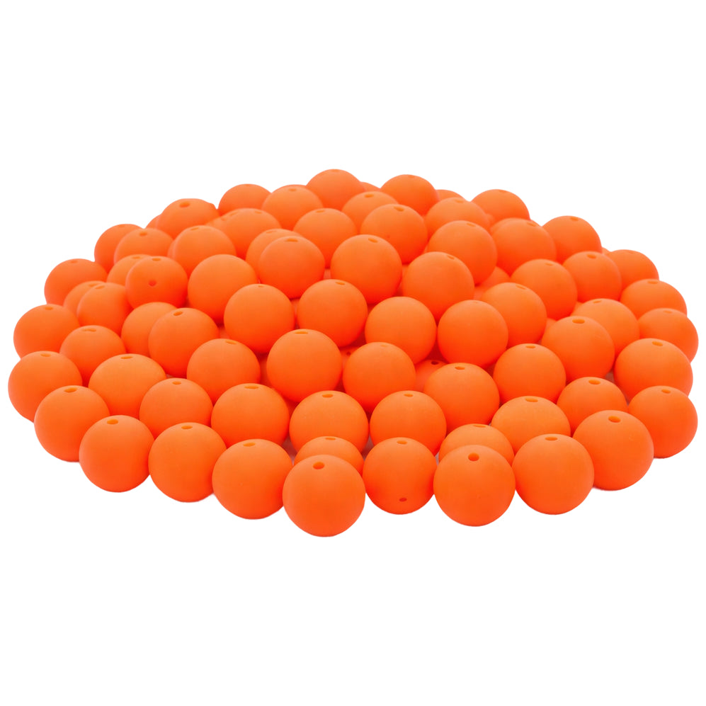 15mm Silicone Beads for Keychains Bracelets Pens Crafts Bulk Round Beads DIY Jewelry Making, Pack of 100