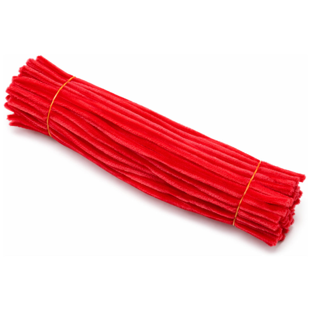 11.8 Inch Chenille Stem Pipe Cleaners 6 to 7mm for DIY Crafts and Kids Projects, Pack of 100