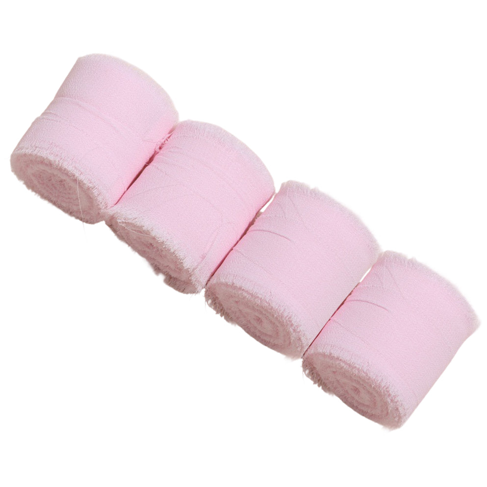 Chiffon Ribbon Rolls 1.5 Inch 5.5 Yards for Gift Wrapping Weddings Parties Floral DIY Crafts, Pack of 4