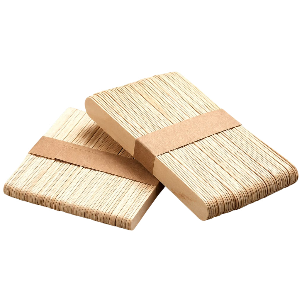 Jumbo 6 Inch Wooden Craft Sticks Multi Purpose Popsicle Sticks for Ice Cream Waxing Tongue Depressor DIY Crafts