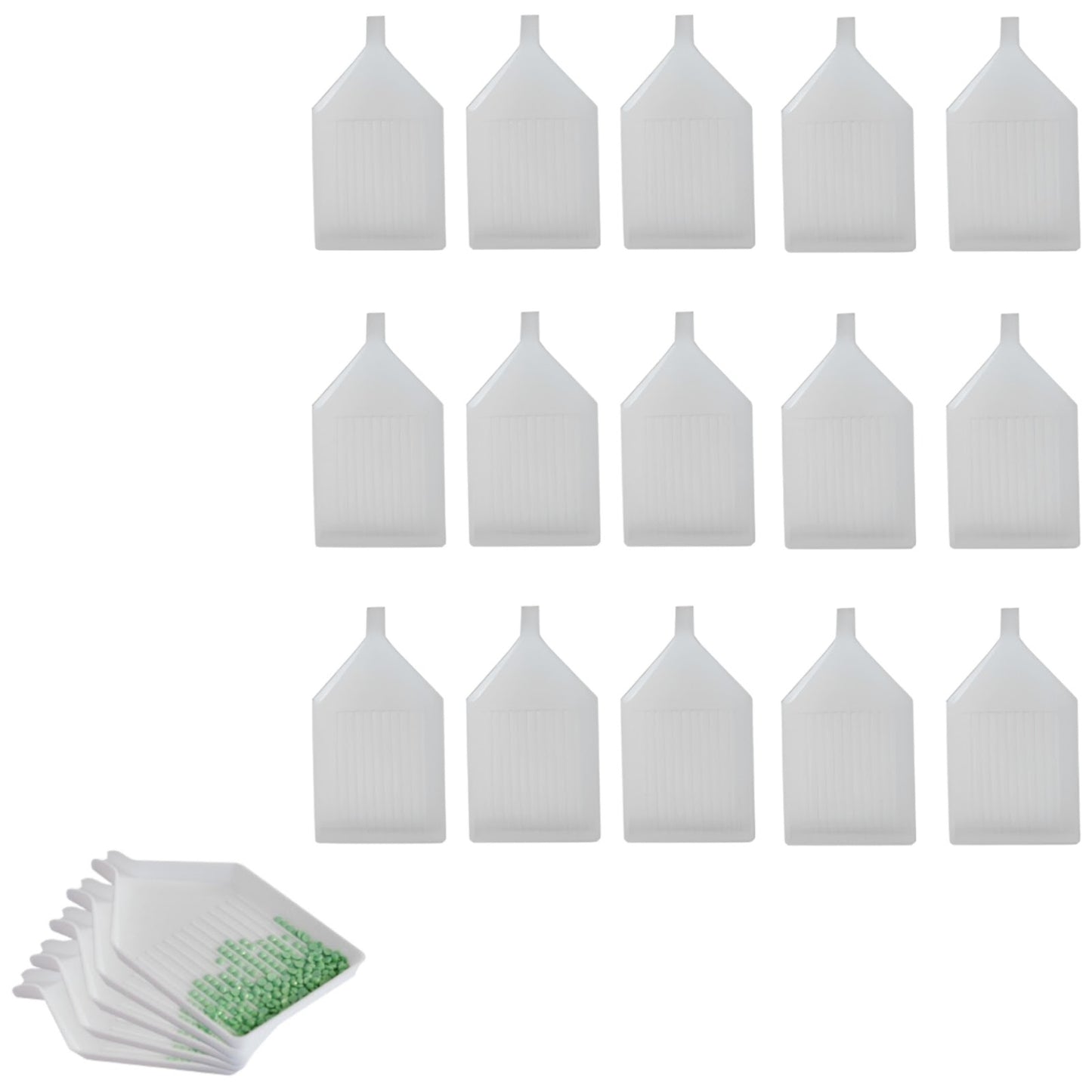 Plastic Diamond Painting Bead Sorting Trays for DIY Crafts Accessories 9.5 x 5.5 cm