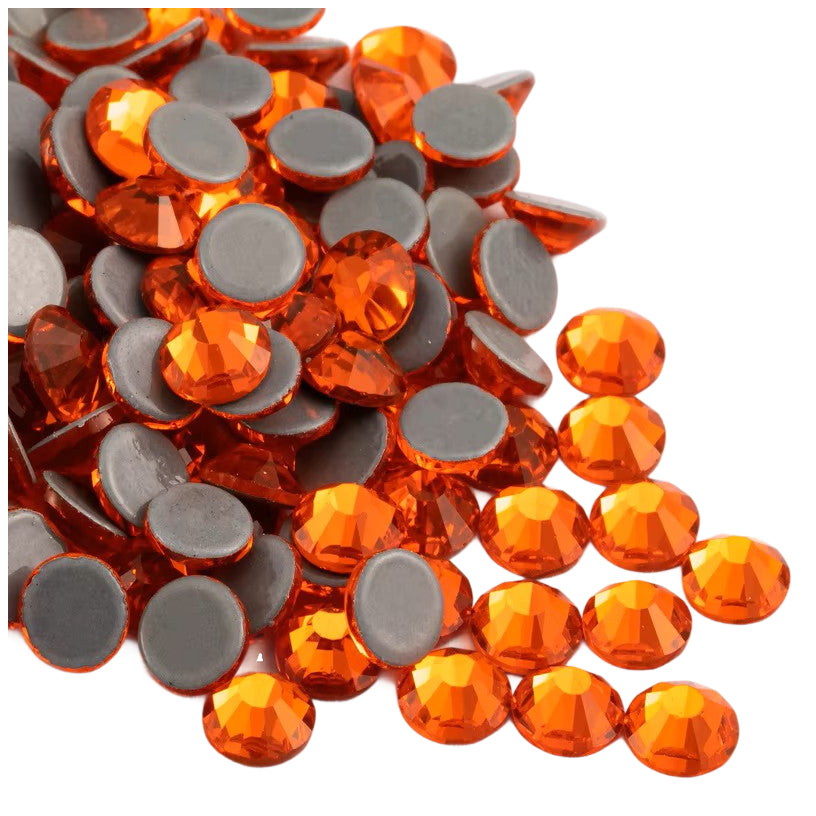 Flat Back Rhinestones Round Gems for Nail Art Clothing Crafts Glue Fix Decorations, Pack of 1440