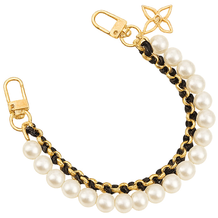 Pearl Purse Chain 12mm x 26cm Metal Handbag Strap Replacement for Shoulder and Crossbody Bags