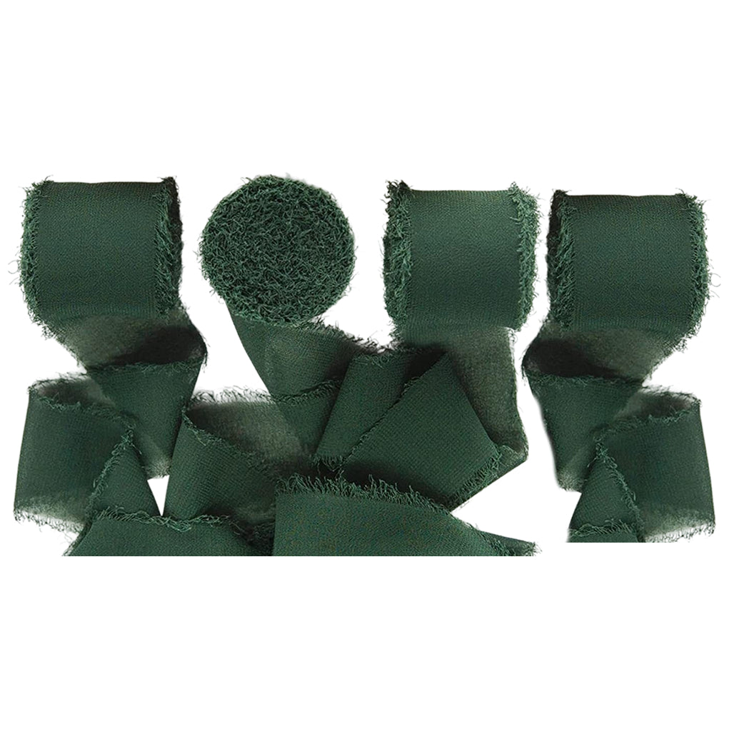 Chiffon Ribbon Rolls 1.5 Inch 5.5 Yards for Gift Wrapping Weddings Parties Floral DIY Crafts, Pack of 4
