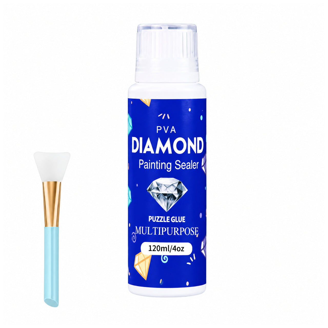 Diamond Painting Sealer Glue with Applicator 120 ML for Diamond Art and Adult Puzzle Protection
