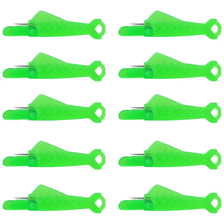 Fish Mouth Automatic Needle Threader Tool for Sewing Machines and Hand Sewing, Pack of 10