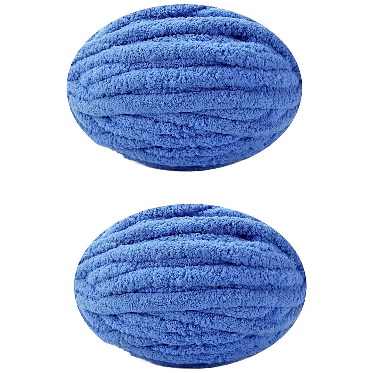 Jumbo Chunky Chenille Yarn for Knitting Crochet Weaving Blankets and DIY Craft Projects 250 Grams/8.82oz 29.53 yards, Pack of 2
