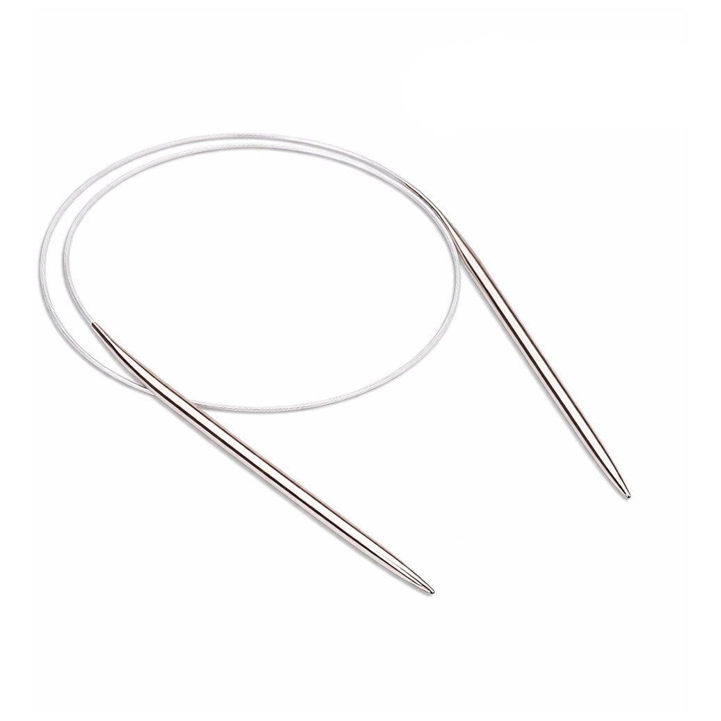 16 Inch Metal Circular Knitting Needles Set for Hats Sleeves Scarves Baby Sweaters and Small Knitting Projects