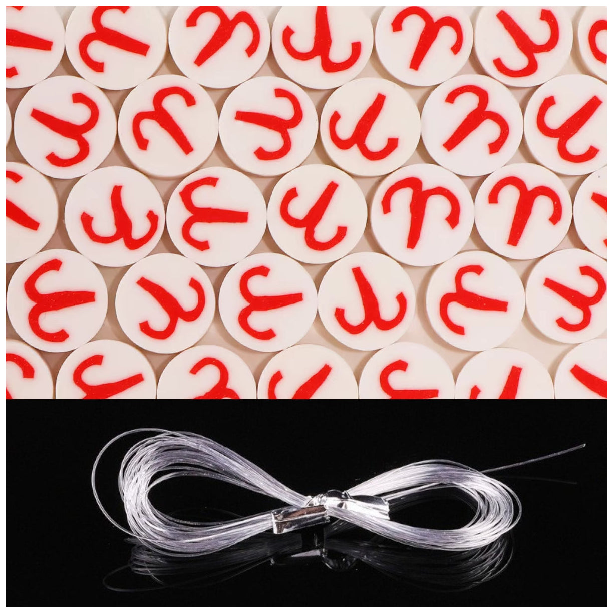 Sports Ball Polymer Clay Beads 8-11mm with Elastic String for Jewelry and DIY Crafts, Pack of 100