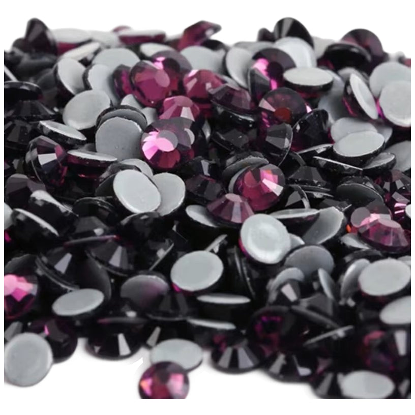 Flat Back Rhinestones Round Gems for Nail Art Clothing Crafts Glue Fix Decorations, Pack of 1440