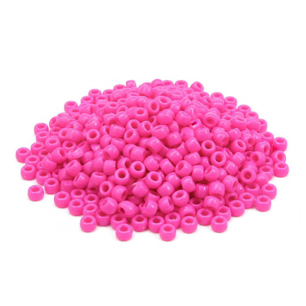 Pony Beads 6x9mm Plastic Beads for Friendship Bracelets Jewelry Making Keychains and DIY Crafts