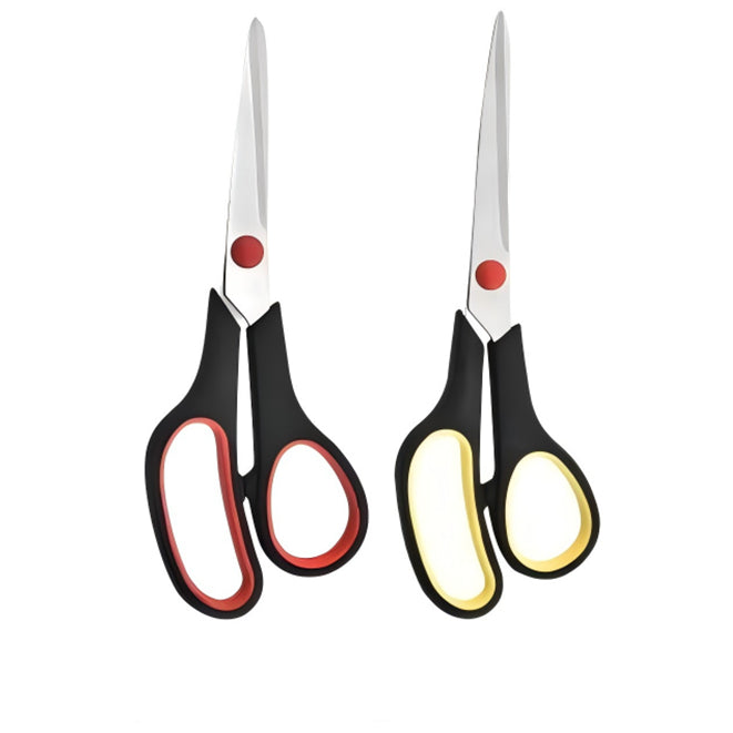 8 Inch Titanium Non Stick Scissors Professional Stainless Steel Comfort Grip Office Craft DIY Use, Pack of 2