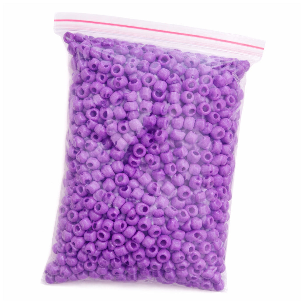 6x9mm Acrylic Pony Beads with 4mm Hole for Bracelets Jewelry Making and DIY Crafts, Pack of 1000