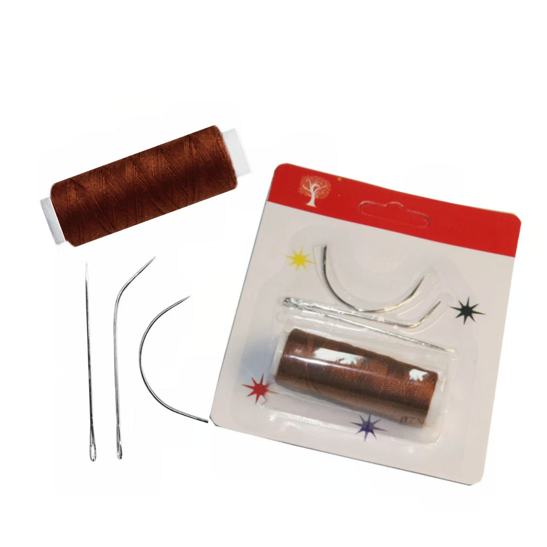 Curved Weaving Needle and Thread Guide Tool Set for Wig Making and Hair Extensions Sewing