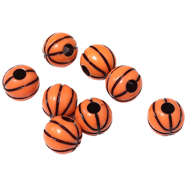 12mm Acrylic Baseball Beads for Sports Jewelry Making and Craft Decorations, Pack of 50