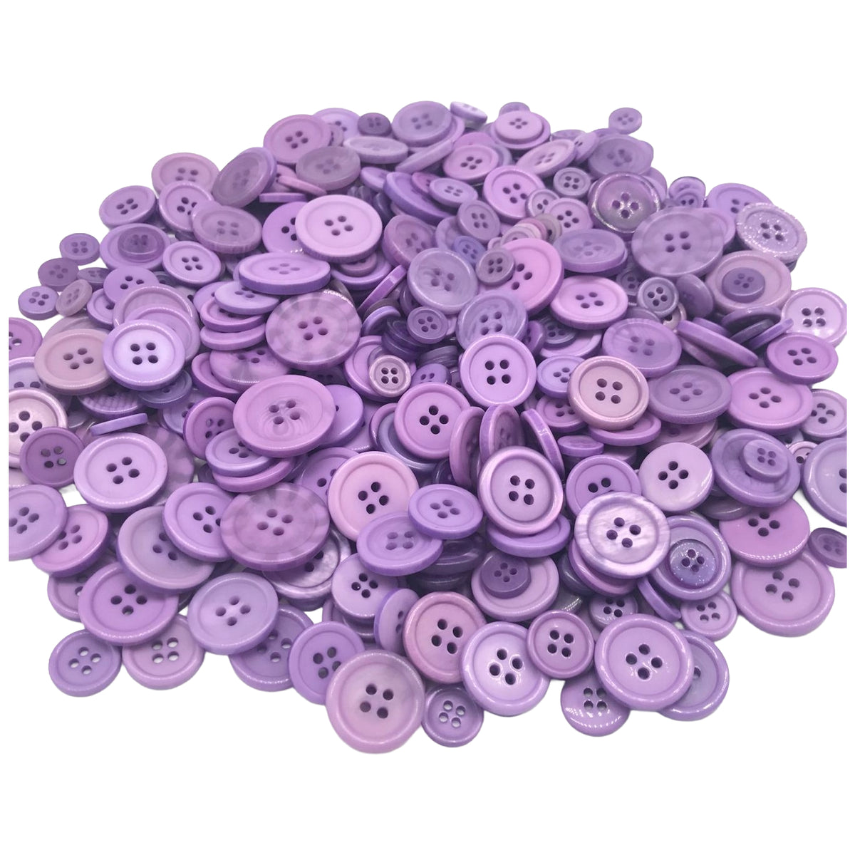 Assorted Resin Buttons 2 and 4 Hole Mixed Sizes 0.9 to 3.5 cm for Sewing and DIY Crafts, Pack of 500