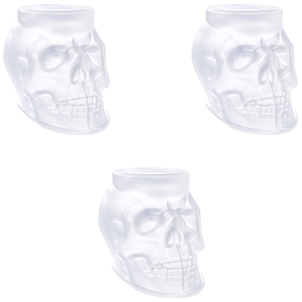 3D Skull Resin Molds Flexible Clear Silicone Head Molds for Resin Soap Candle Wax Casting Halloween Decor, Pack of 3