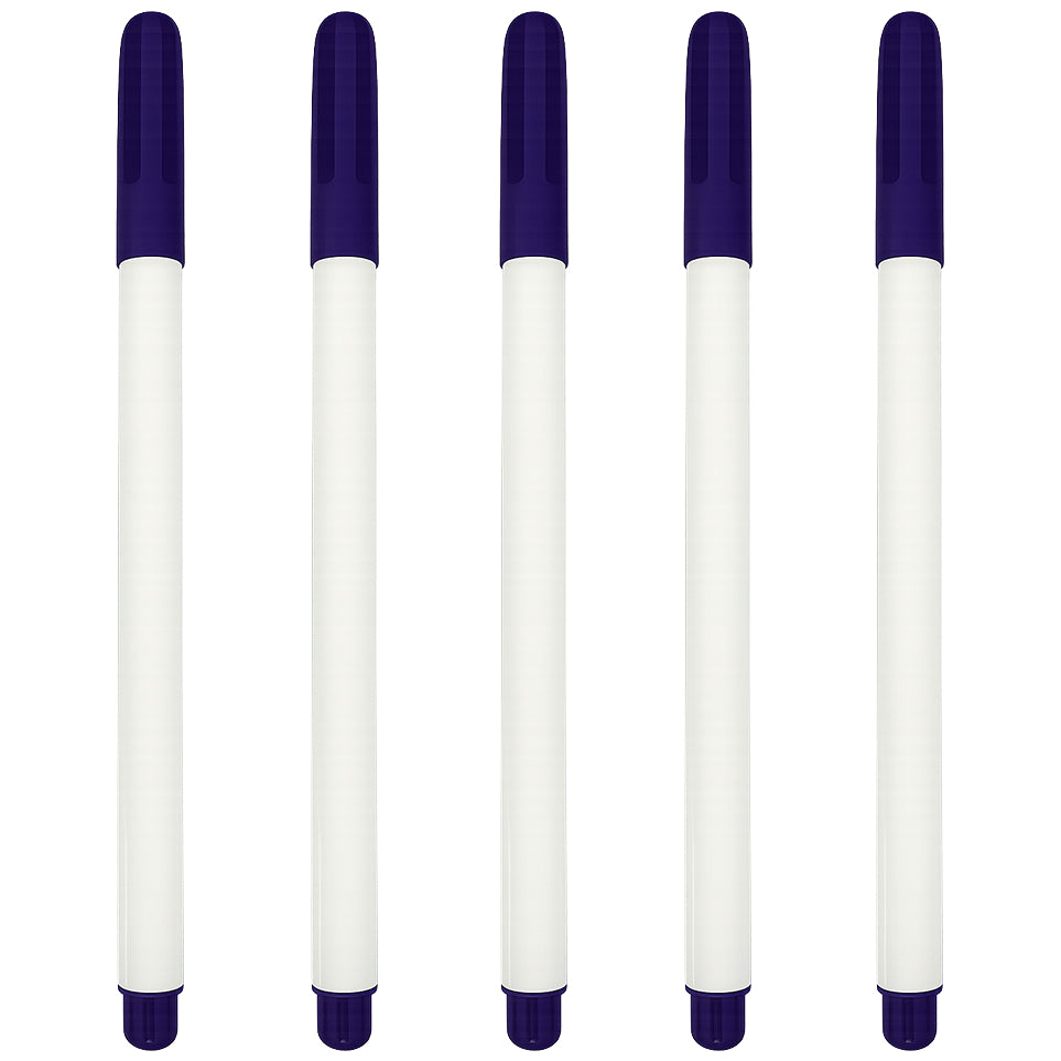 Erasable Fabric Markers for Sewing Water Soluble Washable Pens with 1.5mm Brush Tip, Pack of 5