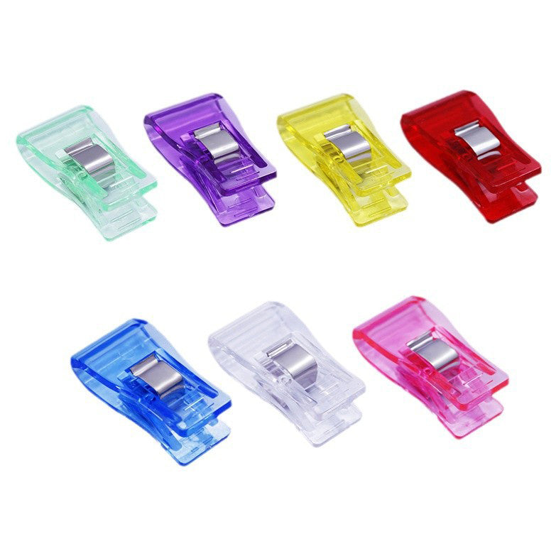 Sewing Clips for Fabric Quilting and Binding Assorted Colors with Storage Jar, Pack of 100