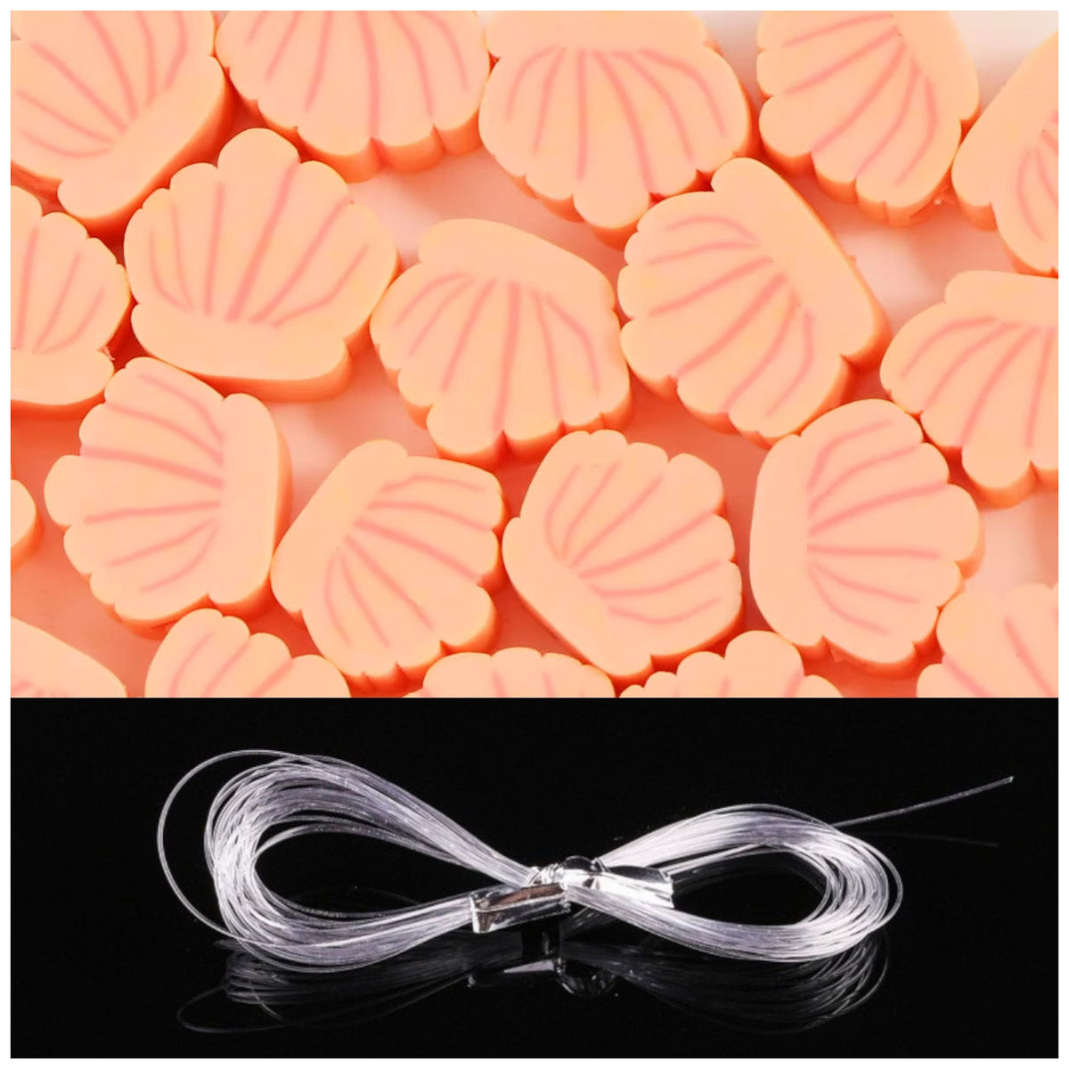 Sports Ball Polymer Clay Beads 8-11mm with Elastic String for Jewelry and DIY Crafts, Pack of 100