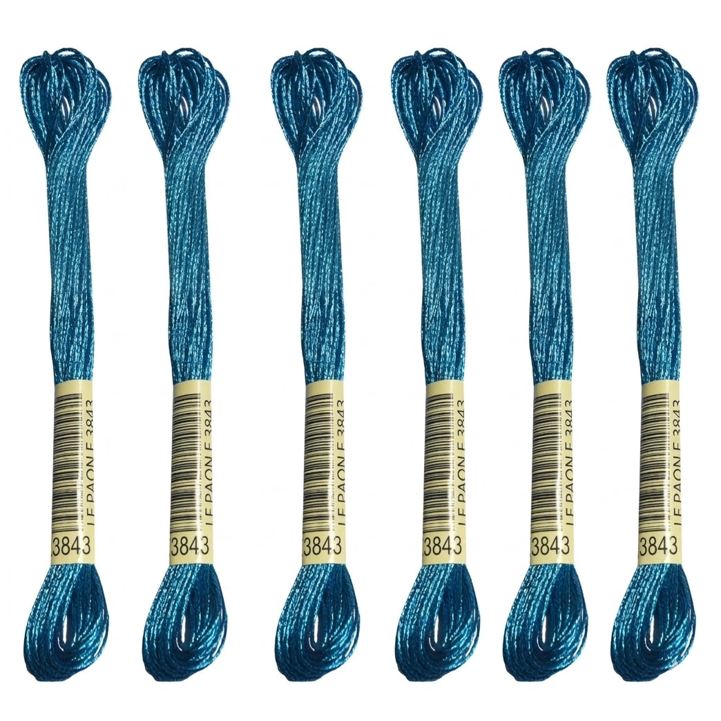 6-Skein Metallic Embroidery Floss for Cross Stitch, Friendship Bracelets, String Art, and DIY Crafts