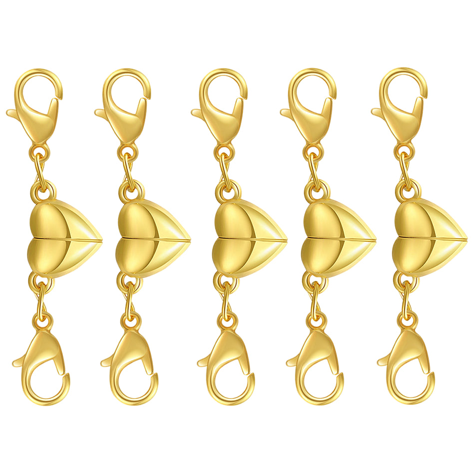 14K Gold and Silver Magnetic Double Lobster Clasp Extenders for Necklaces and Bracelets