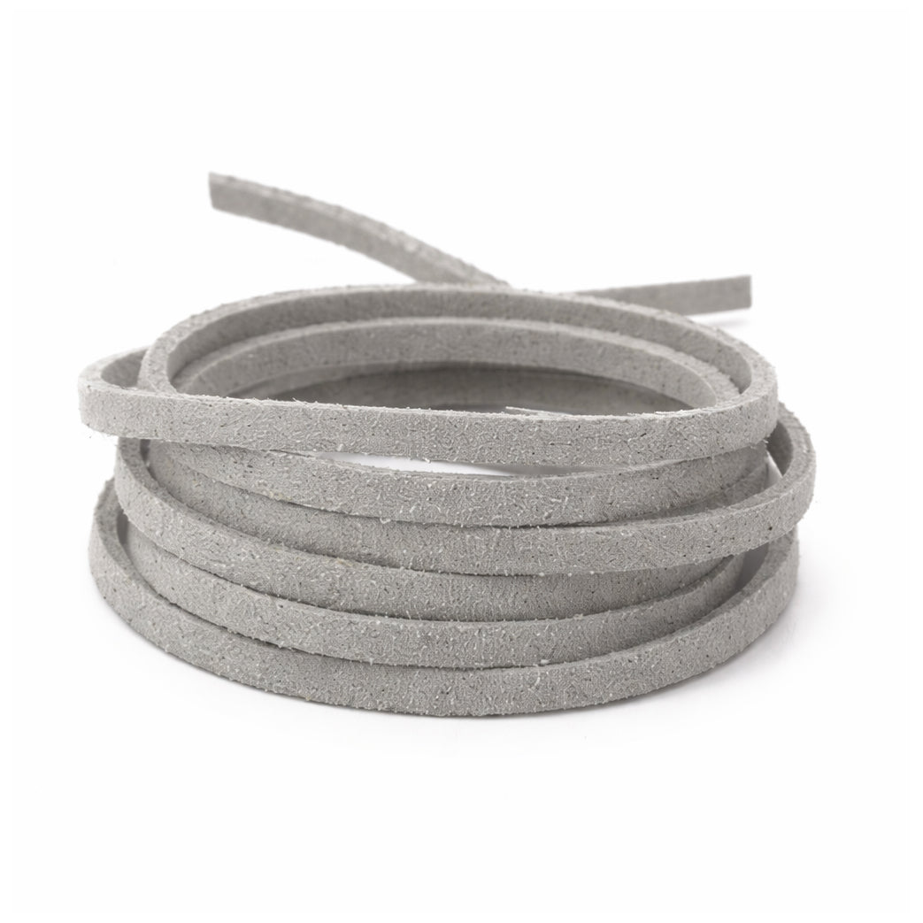 3mm Flat Genuine Leather Cord Brown 5.5 Yards Natural Leather Lacing for Jewelry, Bracelets, Necklaces and Crafts