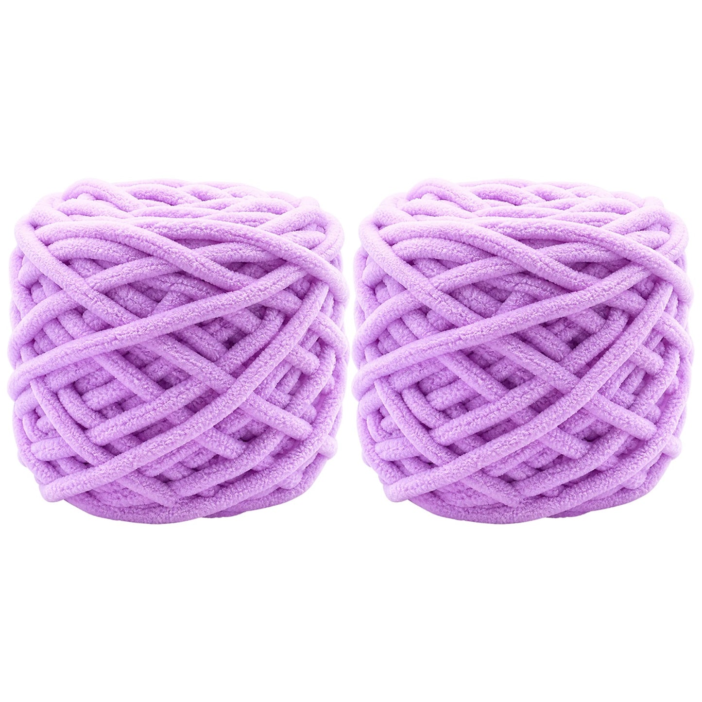 Soft Chenille Yarn for Crocheting Knitting Plush Crafts Blankets Scarves Hats and DIY Projects 100 Grams/3.52oz 54.68 yards, Pack of 2