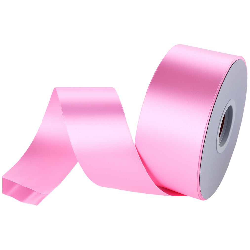 100 Yards Double Faced Cream Satin Ribbon for Gift Wrapping and Wedding Decorations