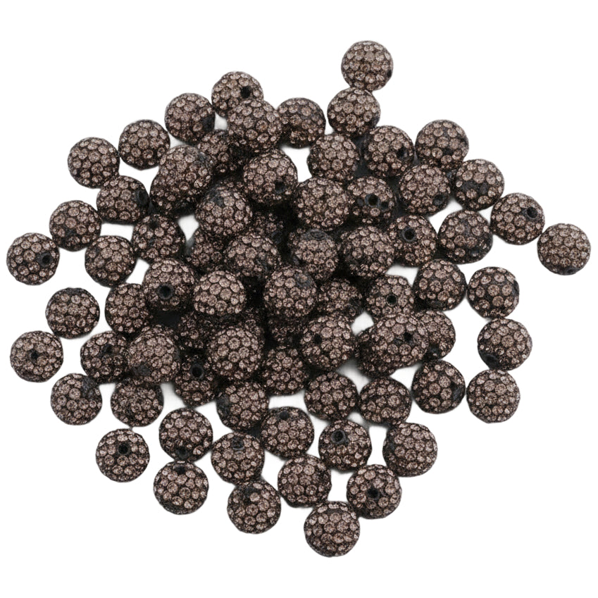 Sparkle Rhinestone Clay Beads Round Disco Spacer Beads for Jewelry Making, Bracelets, Earrings and DIY Craft Projects