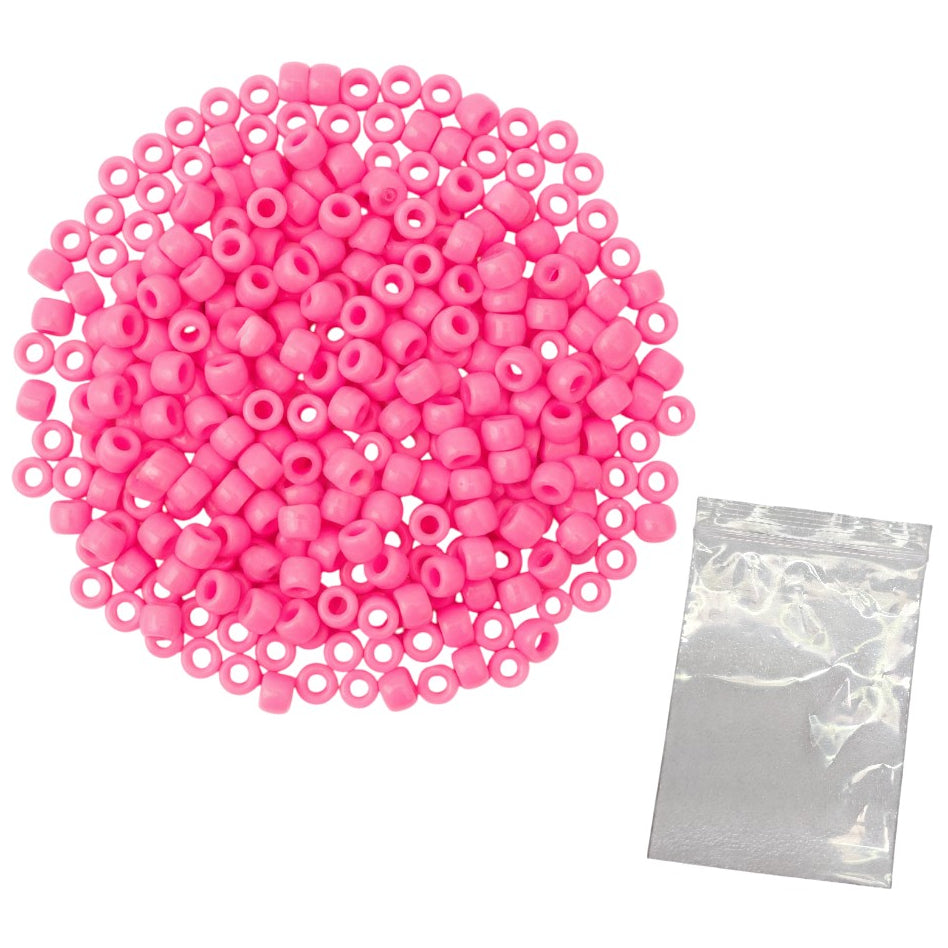 Plastic Pony Beads for Bracelets, Hair Braids, Jewelry Making and DIY Craft Projects
