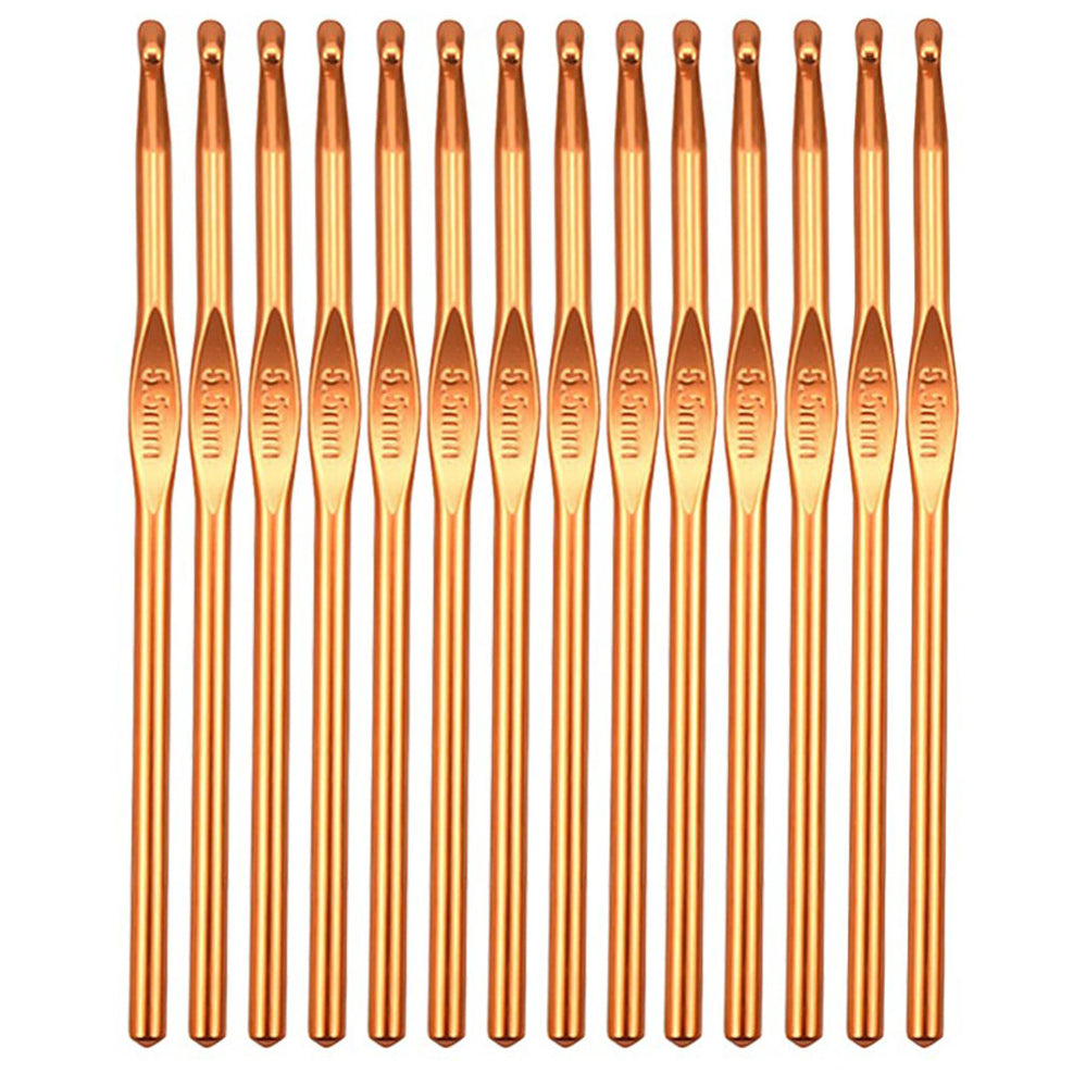 14pcs Aluminum Crochet Hooks Set for Beginners and Yarn Craft Projects
