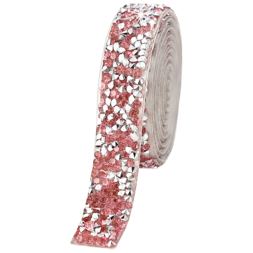 1 Yard Self Adhesive Rhinestone Ribbon Roll Resin Crystal Trim for Crafts Clothing Bags Shoes DIY Decorations