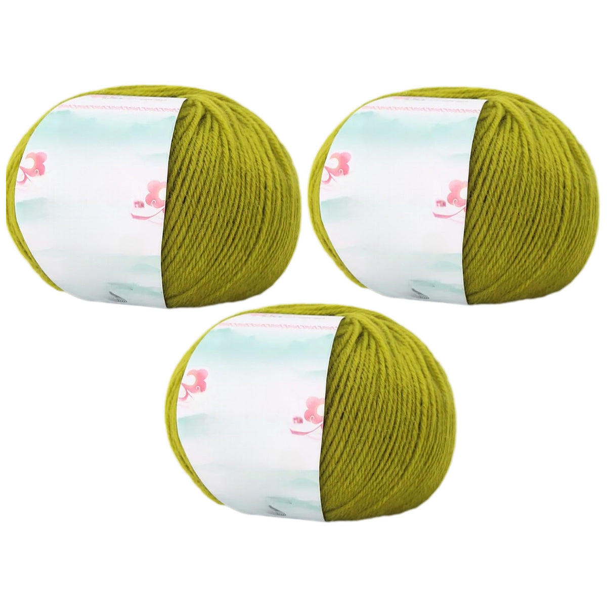 Superwash Wool Yarn, 50grams per Roll DK Weight for Knitting, Crocheting, and Soft Craft Projects, 150 Grams/5.29oz 327 yards, Pack of 3