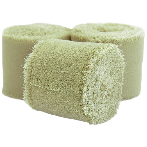 1.5 Inch Chiffon Ribbon 3 Rolls 15 Yards Total for Wedding Bouquets and Floral Decorations
