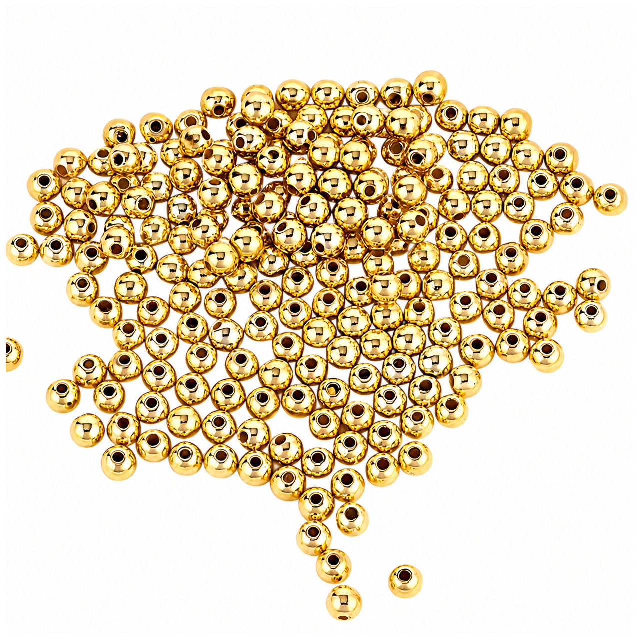 4mm Smooth Round Spacer Beads Coated Plastic Loose Ball Beads for Bracelet Jewelry Making