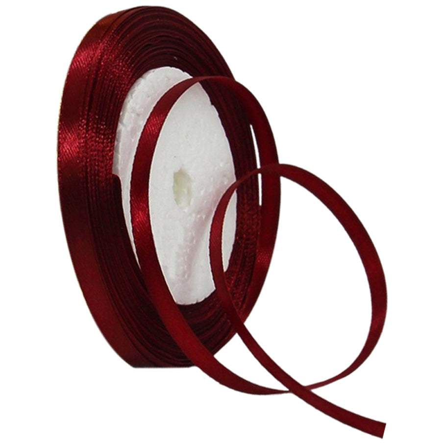 Black Double Faced Satin Ribbon 1/4 Inch x 25 Yards for Gift Wrapping and Decorations