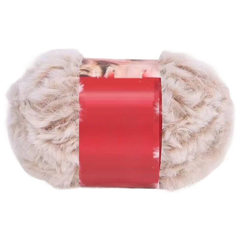 Soft Chunky Fur Knit Blanket Yarn – Lightweight Faux Fur Velvet Yarn for Cozy Projects, 50Grams/1.76oz 32 Yards