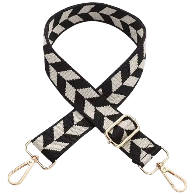 Adjustable 11-Inch Wide Stripe Purse Strap Replacement for Crossbody Handbags and Shoulder Bags