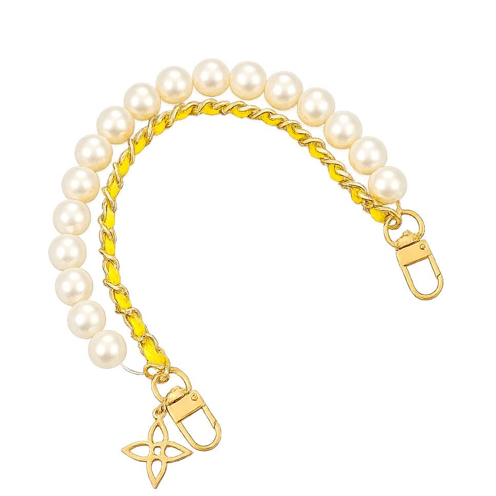 Pearl Purse Chain 12mm x 26cm Metal Handbag Strap Replacement for Shoulder and Crossbody Bags