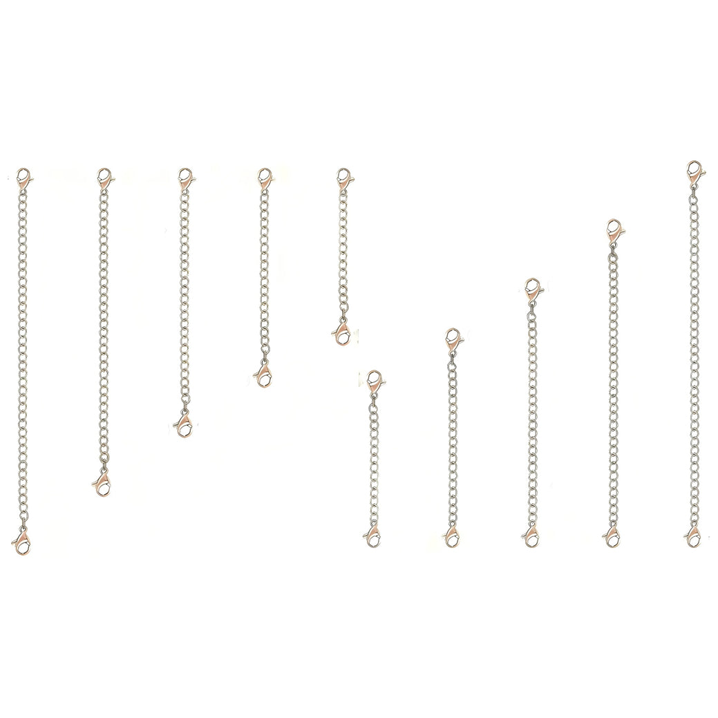 Necklace Extenders Chains with Lobster Clasps for Necklaces Bracelets Anklets Jewelry Making