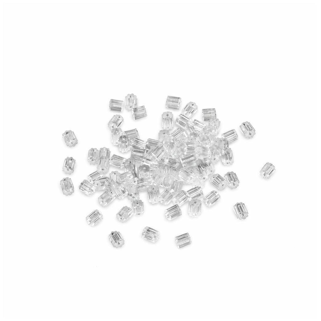Clear Silicone Earring Backs Soft Plastic Replacement Stoppers for Studs and Hoops