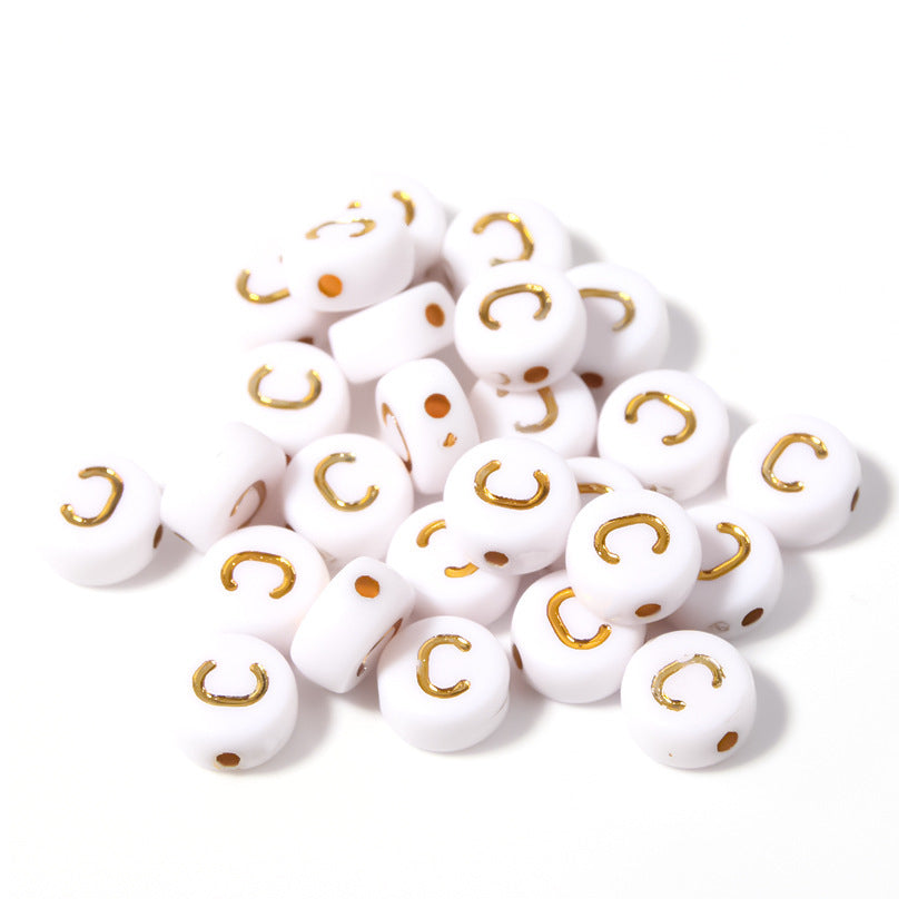 Alphabet Letter Beads 4x7mm Acrylic Round Beads for Bracelets Necklaces Keychains DIY Jewelry, Pack of 300
