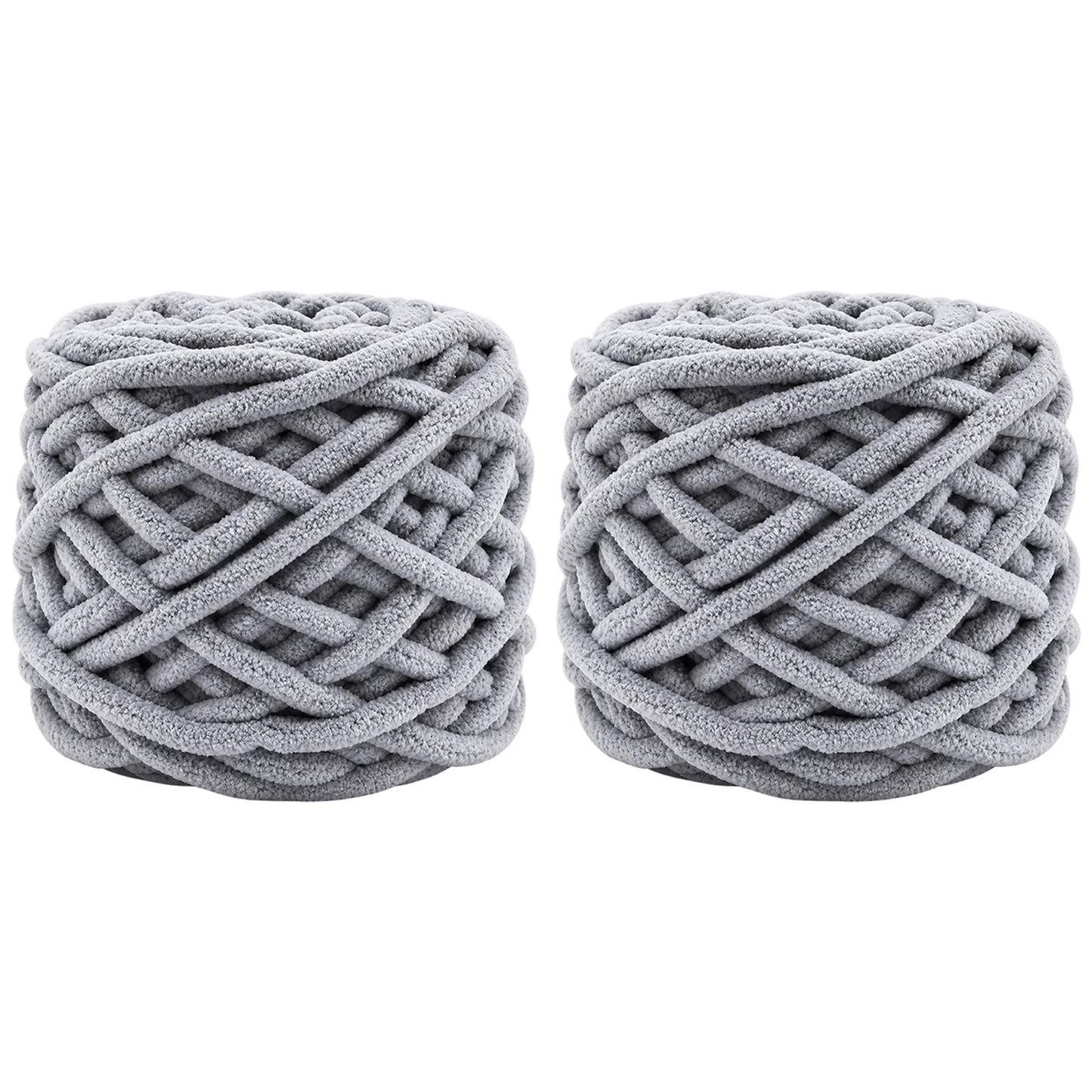 Soft Chenille Yarn for Crocheting Knitting Plush Crafts Blankets Scarves Hats and DIY Projects 100 Grams/3.52oz 54.68 yards, Pack of 2