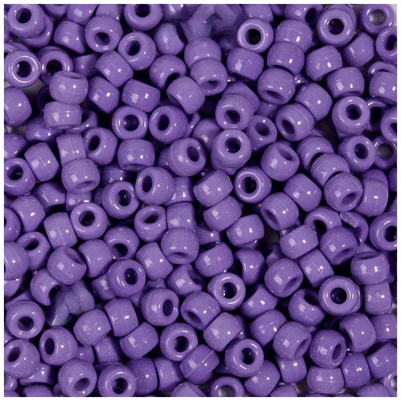 6x9mm Mixed Color Transparent Glitter Pony Beads for Hair Braids and Jewelry Making, Pack of 1000