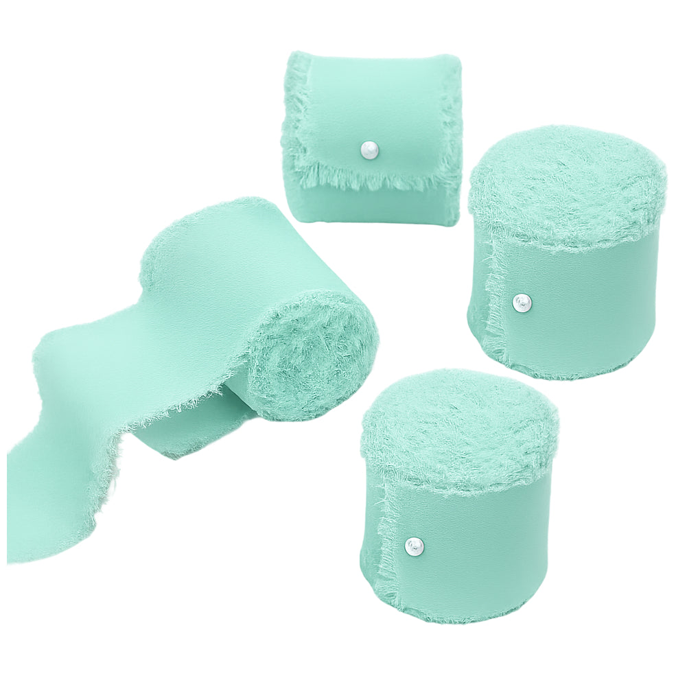 Chiffon Ribbon Rolls 1.5 Inch 5.5 Yards for Gift Wrapping Weddings Parties Floral DIY Crafts, Pack of 4