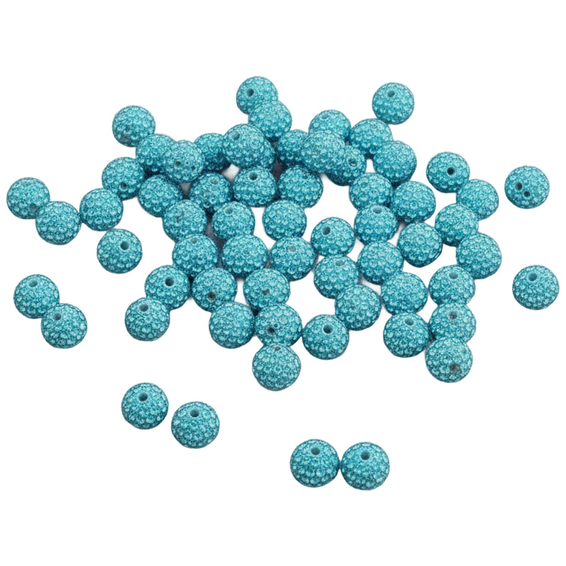 Sparkle Rhinestone Clay Beads Round Disco Spacer Beads for Jewelry Making, Bracelets, Earrings and DIY Craft Projects